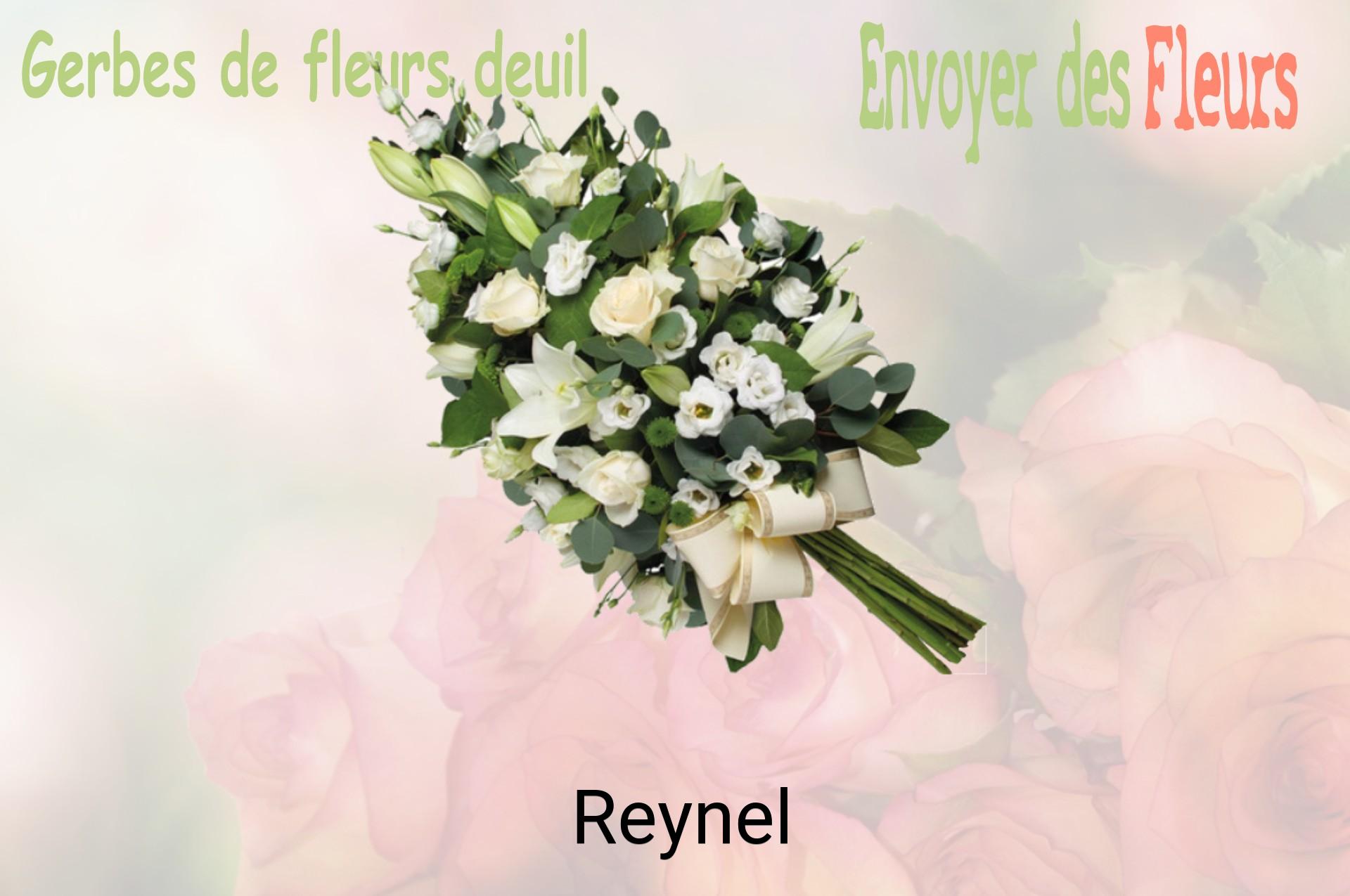 Gerbe de fleurs de deuil livrée à Reynel